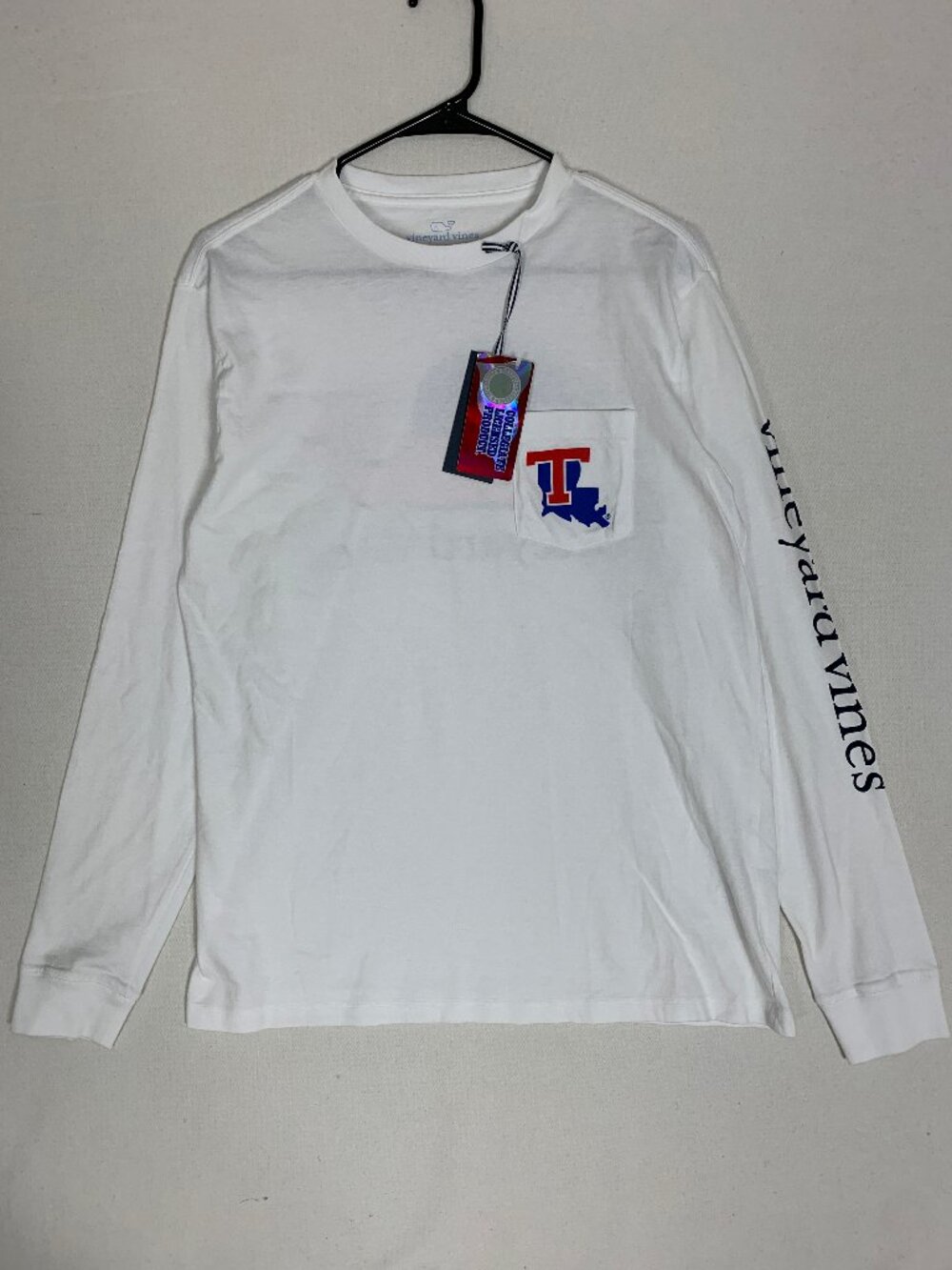 Vineyard Vines Louisiana Tech White Long-Sleeve Shirt Men's Small NWT
